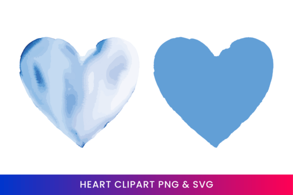 Download Blue Watercolor Heart Clipart 18 - Heart clipart Collection