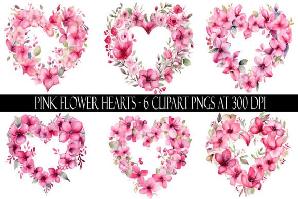 Download Pink Flower Heart Clipart - Heart clipart Collection