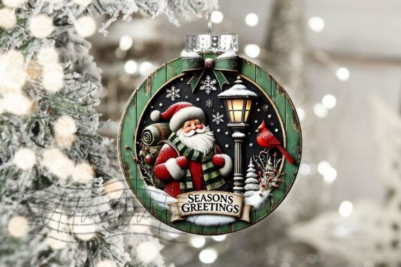 Download 3D Santa Round Christmas Sublimation Png - Premium Bundle