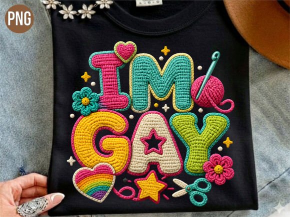 Download Im Gay Crochet Pride Rainbow PNG Tshirt - Pride rainbow png Collection
