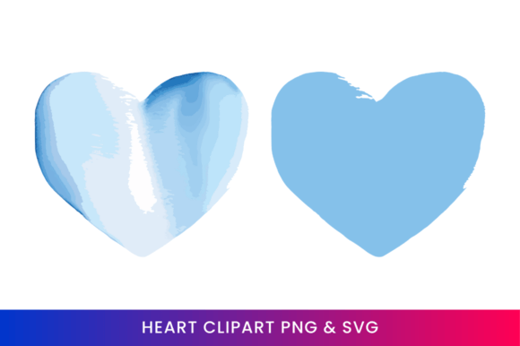 Download Blue Watercolor Heart Clipart 16 - Heart clipart Collection